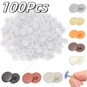 100Pcs Self-tapping Screws Decor Plastic Cap Furniture Hardware Screw Waterproof Rust-proof Dust Plug Cross Screws Decor Cover
