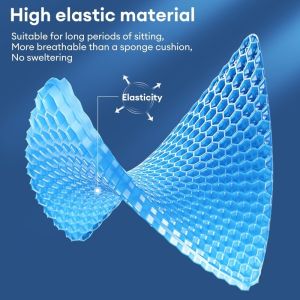 Honeycomb Cooling Seat Cushion Double Thick Egg Gel Summer Cushion for Car Seat Office Chair Soft Cushion