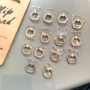 transparent phone ring buckle metal ring mobile phone bracket transparent ring bracket