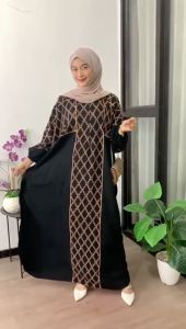 Kaftan Arafah by Batik A W Kaftan Rayon Premium Jumbo Motif Batik Sultan Busui Kaftan Simple Mewah Elegan