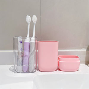 Clow M Travel Washing Set Portable Three-in-One Travel Kids Student Mouthwash Cup Toothpaste Toothbrush Storage