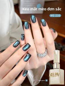 1 Hộp 15ML Gel Móng Mắt Mèo Xanh Bán Vĩnh Cửu Sử Dụng Tia UV/LED Trang Trí Móng Tay Tự Làm/Phòng Làm Móng Có Thể Tẩy Được Tương Thích Với Acrylate/Carbamate Copolymer