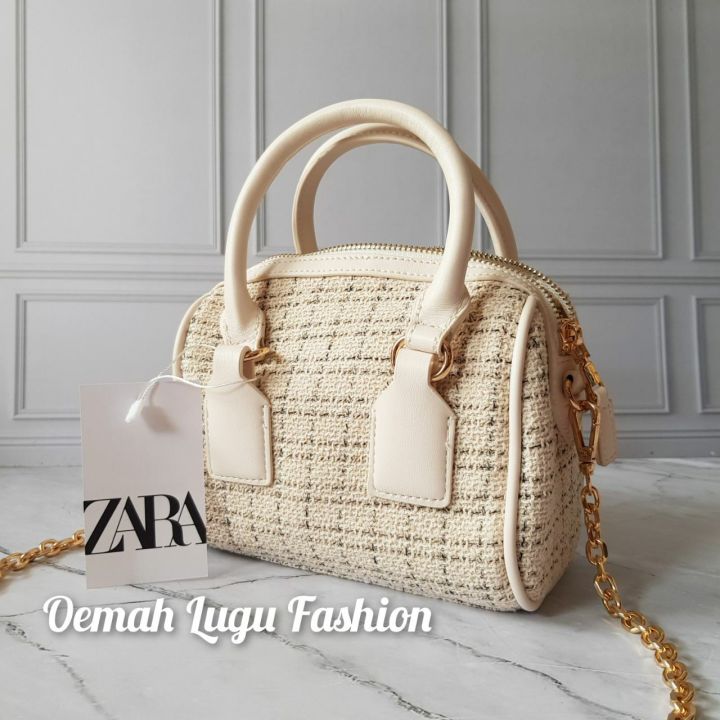 TAS WANITA ZARA TWEED SPEEDY BOWLING PREMIUM