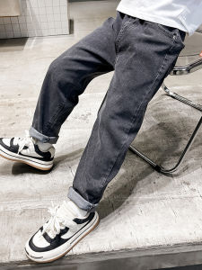 Spring Autumn Soft Denim Jeans Casual Stylish Boys Baby Clothes Long Pants Cotton Polyester Blend mid Waist Straight Leg Jeans