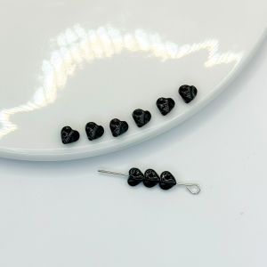 ลูกปัดรูปหัวใจผสมแมกกะโซลต์เคลือบสี DIY ทำมือ ลูกปัดสร้อยข้อมือ ลูกปัดรูปหัวใจแบบเปิดสำหรับงานฝีมือ