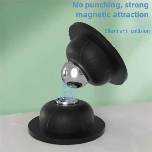 Strong Magnetic Door Stopper Short Anti Collision Windproof Doorstop Household Free-punch Mute Silicone Door Suction