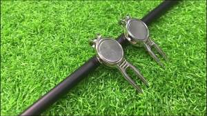 Aluminum Golf Greens Fork Divot Repair Tool Dual Prong Design for Golf Turf Maintenance Portable Golf Accessories