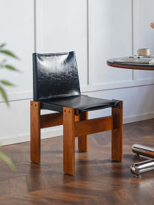 HACOSN Monastic Style Solid Wood Dining Chair Wabi-Sabi Retro Designer Back Chair Home Use Table Chair Nordic Artistic Design