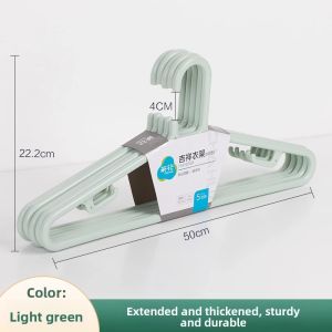 Large Size Adult Clothes Hanger Tea Flower Wide Shoulder Coat Hanger No Trace Adult Clothes Hook Nordic Style Plastic Hanger