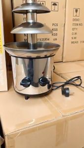 Stainless Steel Four-Tier Chocolate Fountain Melting Machine Automatic Melting Tower Chocolate Waterfall Melting Sauce Machine