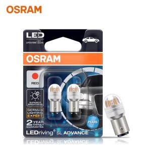 Osram | OSRAM S25 Upgrade LED Signal Light 9457R Red 1157 P21/5W LEDriving SL Advance LED Car Bulb Brake Position Stop Lamp 2X