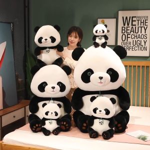 JOJO CASTLE Lovely Soft Realistic Panda Plush Toy Sitting White and Black Bear 24/30/40/50/70cm Birthday Christmas Baby Gifts Stuffed Doll for Kids