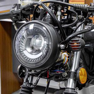 6.5 Motorcycle Cafe Racer Vintage Universal LED Protection Headlight High Low Beam For Harley Choppers Custom Honda Yamaha