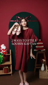 Yoenik Apparel Soobin Kaftan Midi Dress Kondangan Baju Lebaran Terbaru