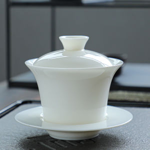 Thermal Protection White Porcelain Thin Body Covered Cup