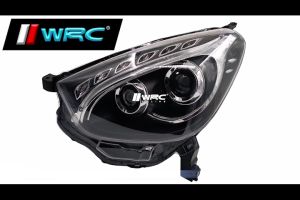 Vland Perodua Myvi Lagi Best 2012 - 2014 Double Projector Headlamp With Light Bar + Signal Running ( Clear + Black )