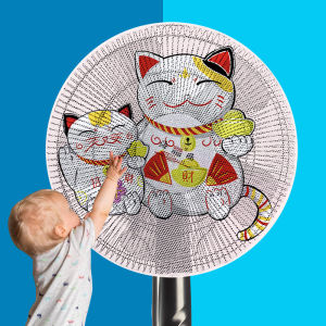 ฝาครอบพัดลมกันหนีบฝาครอบตาข่ายป้องกันมือฝาครอบความปลอดภัยสำหรับเด็กฝาครอบพัดลมกันฝุ่นสำหรับพัดลมป้องกันเด็ก