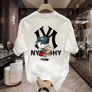 Summer New Korean Loose Large Size Printed Womens Pure Cotton Short-sleeved T-shirt Fashionable High-end Breathable T-shirt