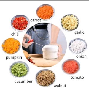 MM - blender mini tarik tangan manual / speedy chopper / alat pemotong giling blender cincang potong bawang sayur pisau tajam serbaguna