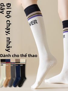 JINGCHI | Tất thể thao cao đến đầu gối chống trượt cho nữ tập yoga Pilates chạy bộ thể dục tất bó sát cho nữ tất bó bó sát