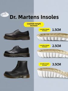 Dr.Martens Heightening Shoe Insoles for Men And Women Cowhide Insert for Martin Boots Internal Heightening Pad Accessories