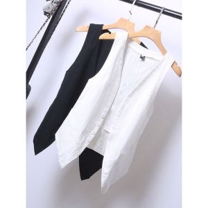 Summer Thin Cotton Linen Tank Top Womens Fashion Slim Fit Sleeveless Vest Short Length Jacket Style Casual Female Clothing