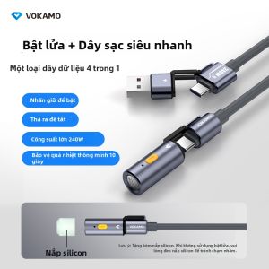VOKAMO | Dây Cáp Sạc Nhanh 240W 4-trong-1