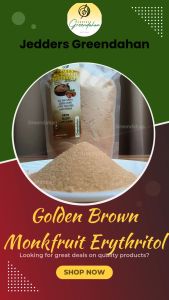 Greendahan Golden Monkfruit Erythritol Blend Granules 500g (Golden Brown) - 2x sweetnessNO MALTODEXTRIN