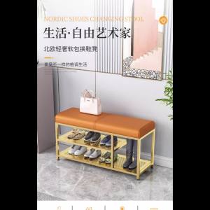 Outdoor Shoe Rack Bench With Storage Shoe Rack With Seat Shoe Rack Bench Luxury Shoes Cabinet Simple and Elegant 鞋凳 鞋架