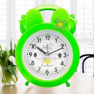 JAM WEKER JAM BEKER 7017 JAM ALARM MEJA GAMBAR MELODY DORAEMON WARNA HIJAU BIRU PINK