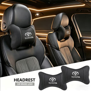 Toyota | 1Pcs Car Seat Headrest Auto Logo Neck Pillow For Toyota Prius CHR Sienna Rush Auris Hilux Yaris Tacoma Fortuner Crown Prado Rav4
