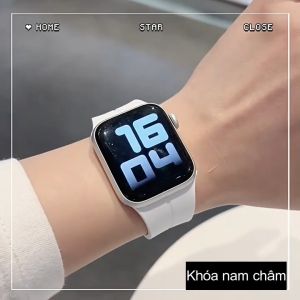 Dây đồng hồ thông minh cao su- khóa nam châm series 8 7 6 5 4 3 2 Ultra SE Dây đeo đồng hồ 49mm 45mm 44mm 42mm 41mm 40mm 38mm