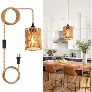 Đèn Treo Dây Thừng JOYINLED Kiểu Nông Trại Công Nghiệp Có Công Tắc Chân E27