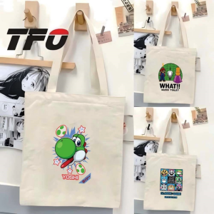 TFO Super Mario Bros. by Nintendo Character Canvas Tote Bag Versatile Ideal College School Tote Bag