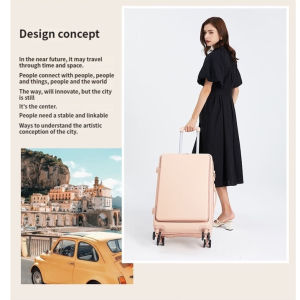 TRAVELCUL【สต็อกไทยพร้อมส่ง】กระเป๋าเดินทาง 20/24 นิ้ว กระเป๋าฝาเปิดด้านหน้า ใส่โน้ตบุ๊ค น้ําหนักเบา ขึ้นเครื่อง กระเป๋าเดินทางล้อลาก