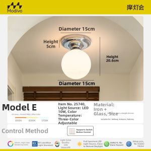 FANCY LAMP CLUB | Balcony Entrance Modern Creamy Style Vintage Ceiling Light