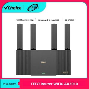 Bộ Định Tuyến WiFi Mesh Băng Tần Kép FEIYI AX3000 Tốc Độ 3000Mbps Gigabit Wi-Fi 6 2.4G/5GHz Bộ Khuếch Đại Tín Hiệu Không Dây Với QoS Và Firewall Dành Cho Chơi Game