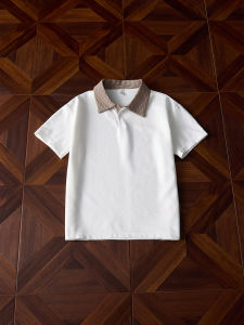 OUMULONG | Áo Polo Sọc Dọc Cổ Xếp Thoáng Mát Nhẹ Nhàng