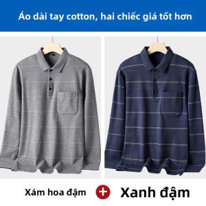 TIANJIANG | Áo Thun Tay Dài Cotton Cho Người Trung Niên