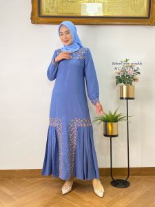 COD-GAMIS WANITA TERLARIS 2023 BAHAN LINEN CRINGKEL TEBAL DAN LEMBUT-GAMIS CRINGKEL WANITA TERBARU 2023