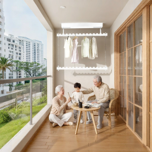 DIEYUAN | Compact Side Mount Automatic Lift Clothes Drying Rack