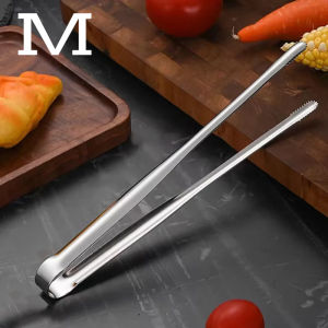 1Pc 304 Stainless Steel Barbecue Clip Grill Tongs Meat Cooking Utensils BBQ Baking Silver Kitchen Accessories Camping Supplies