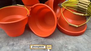 Timba cor 15 orange  paket 1 s/d  100 pcs serbaguna berkualitas dimensi  27 cm