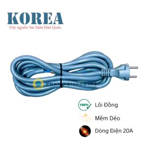 Dây Nguồn 3m Xám KOREA (Hàn Quốc) Mềm Dẻo - Lõi Đồng Đa Dạng Kích Thước Made in Vietnam Công Nghệ KOREA