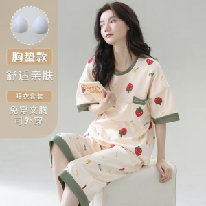Summer Cotton Japanese Style Padded Sleepwear
