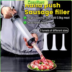 C.N Manual Sausage Stuffer Machine Hand Operated Sausage Maker Tool With 3 Funnel