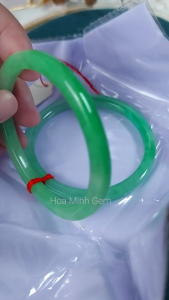 Vòng tay vòng bản đá Cầm Thạch đẹp tự nhiên bản hẹ vuông dày 6 li size ximen ni 55 | Hoa Minh Gem