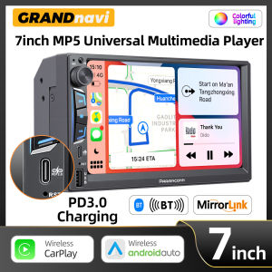 2DIN 7inch Car Radio MP5 Player Wireless CarPlay Android Auto Mirrorlink Touch Screen Bluetooth FM Stereo PD3.0 Fast Charging