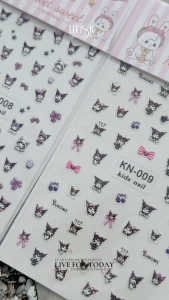 Kuromi Kids Nail Sticker | Cute Cartoon Nail Art | Easy Peel & Stick | Safe for Children