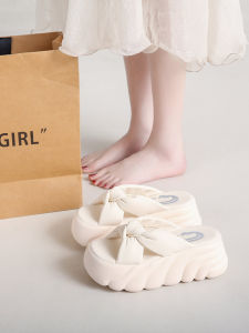 Elevated Thick Heel Platform Slippers for Women Summer Outdoor Wear Matching Skirts Casual High-End Feeling Ladies Sandals